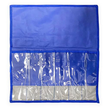 6-Pocket Lure Bag 2 Pcs Blue, for Saltwater & Freshwater Tackle Storage, Includes Multi-Compartment Organizer, Ideal for Offshore Fishing & Traveling Anglers