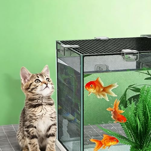 GLOBLELAND 12 Pcs Clear Acrylic Aquarium Lid Clips 28 mm Low Profile Fish Tank Cover Holder Rimless Tank Support Clamps for Glass Plastic Tops
