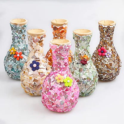 QICQDRAM Crushed Shells for Crafts About 1LB (405g/14.28oz) Small Natural Crushed Shells Bulk for Crafts DIY Beaching Wedding Decoration Vase Fillers (Light Blue)