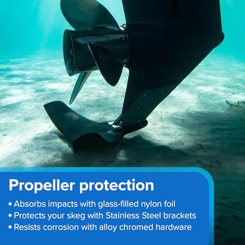 Hydrofoil Boat Stabilizer - Skeg-Mounted Shield for Motors with Marine Grade Mounting Bracket - Available in 4 Sizes - Improve Performance, Shield Your Propeller, and Protect Marine Life - style: R35