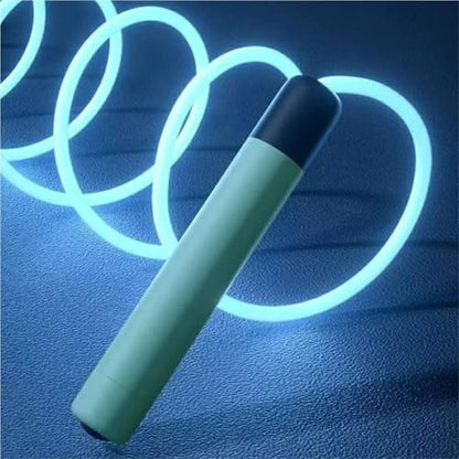 LED Night Glow Jump Ropes Glowing Skipping Rope for Adjustable Adults Portable Training Sports Fitness Equipment(Blue)