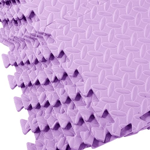 Shihanee 16 Foam Floor Interlocking Tiles, 11.8 x 11.8 Inch, Purple - color: Purple