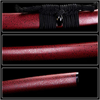Katana Handmade Full Tang Sharp, Alloy Tsuba Japanese Samurai Sword High Carbon Steel 1060,T10 1095, 40-Inch - color: Dragen fly