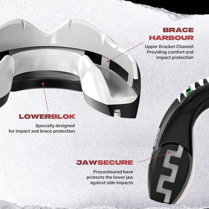 Marvel Venom Sports Mouth Guard for Braces, Mouthguard with Case - color: Venom