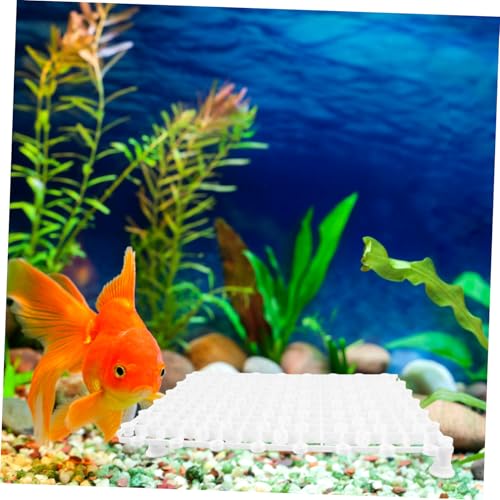 HANABASS 4pcs Aquarium Divider Boards Reusable Fish Tank Bottom Plate Grid Flexible Splicing Design Material for Fish Separation and Filtration Pegs Included