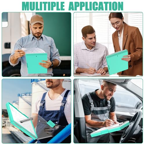 Hongri Clipboard with Storage, Green 8.5 x 11 Clip Board, Dual Compartmen - color: Light Green