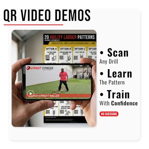 Guided Coaching Agility Ladder Drills Training System - Structured Speed & Footwork Charts with Built-in Progressions - size: 18x24", style: Intermediate–Advanced (18x24)