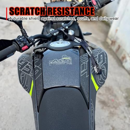 Yellow Motorcycle Fuel Tank Protector Gas Tank Stickers Decals Compatible with CFMOTO Ibex 450 2025 2026, Enhanced Friction,Anti Scratch,Waterproof,CFMOTO Ibex 450 Accessories - color: Yellow