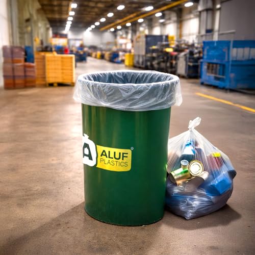 Ultrasac 55 Gallon Clear Plastic Drum Liners 4 MIL - 38" x 63" - For Contractor, Industrial, Construction, & Municipal (Pack of 50)