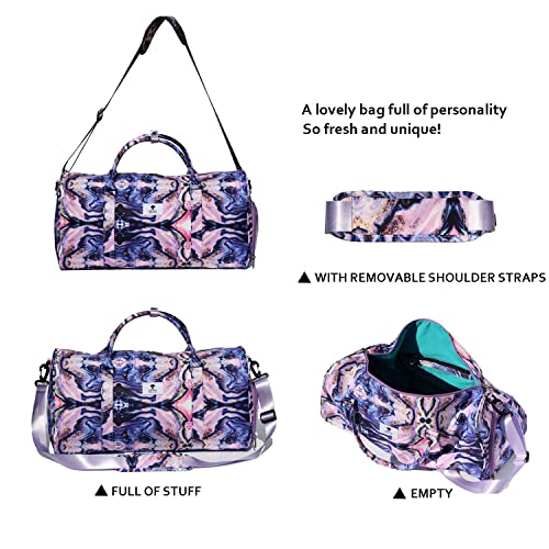 Original Floral Water Resistant Duffel Bag Gym bag Weekender Travel Bag for Gym Beach Travel Daily Bags - color: [Z] A