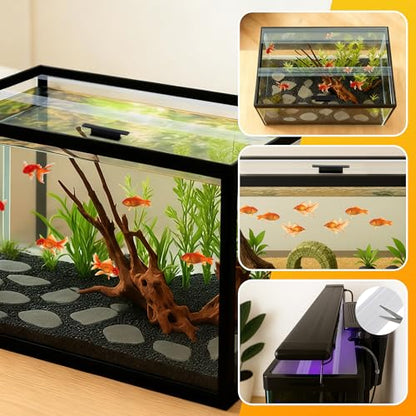 2PCS Set Glass Canopy,22.68x16.93in(Each PCS) Clear Tempered Aquarium Fish Tank Hoods FITS for Marineland Perfecto 70/75/90/110 Gallon 48x18 Aquarium Fish Tank - size: 2PCS-22.68x16.93in