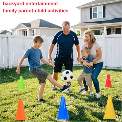 ANSLYQA Soccer Cones 9 Inch 20 Pack - color: 5 Colors