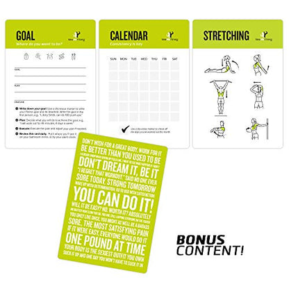 Battle Rope Exercise Cards for Home Workouts, Set of 62 - with Guided Strength Training Workout Cards Deck for Home or Gym, Illustrated Fitness Cards with 50 Exercises, Durable & Waterproof - style: Rope
