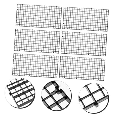 Abaodam 6Pcs Fish Tank Divider Meshes Aquarium Isolation Net for Fish Tank Bottom Filtration Plates Easy Install Divider for Pet Fish and Tank Decoration