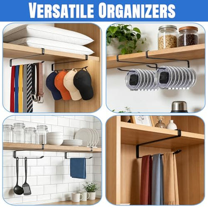 2 Pack Tumbler Lid Organizer, Versatile Cup & Water Bottle Lid Holder, Upgraded Kitchen Space Saver & Under Cabinet Storage, No Adhesive or Drilling Needed, Multi-Use Tumbler Lid Holder, Black - style: 2 Pack, Black