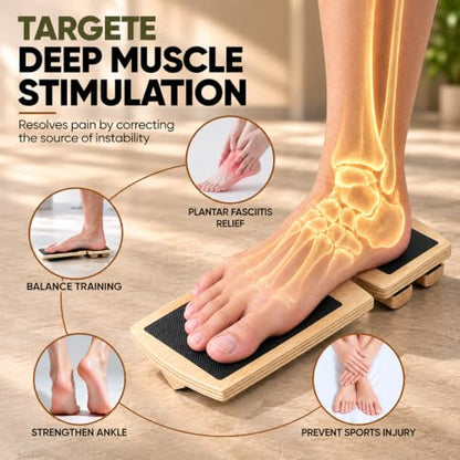 Ankle Balance Board, Axis Board Foot & Ankle Strengthener for Rehab Physical Therapy | Single Leg Balance Trainer, 2 Training Levels for Plantar Fasciitis, Achilles Pain, Sprained Ankle