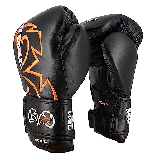 RIVAL Boxing RB11 Evolution Heavy Bag Gloves, with a High-Density, Power-Transmitting Foam and Microfiber Outer - color: Black, size: X-Large