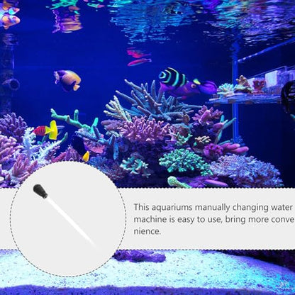 GLEAVI Aquarium Water Changer and Fish Tank Cleaning Tool, 45cm Black Plastic Pipette with 50ml Capacity, Suction and Drainage Equipment for Aquarium Maintenance