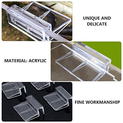 Balacoo Fish Tank Cover Clips 10pcs Acrylic Clips Aquariums Universal Cover Support