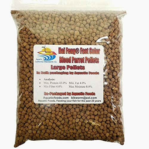 Fast Color Blood Parrot Large Pellets - 1/2-lb - 225g (in Bulk Packing) - size: 8 Ounce (Pack of 1)