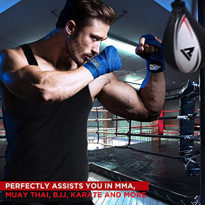 RDX Boxing Gloves 10 Oz Men Women with Boxing Hand Wraps Inner Gloves, Mexican Style Boxing Wrist Straps, Heavy Punching Bag Gloves for Kickboxing, Muay Thai, MMA Martial Arts