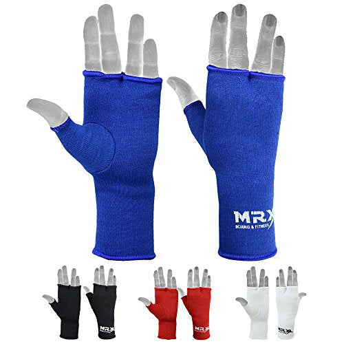 MRX Muay Thai Boxing Inner Gloves Protective Hand Wrap - color: Blue, size: Small