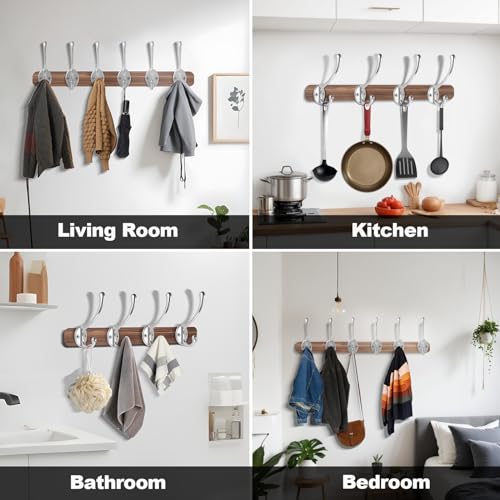 Wall Hooks for Hanging, 20-Pcs Heavy Duty Metal Coat Hooks, for Living Room, Bathroom, Kitchen, Bedroom for Coats Towel, Hat, Key, Closet, Bag (Silver) - color: 20pcs-Silver
