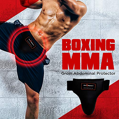Boxing MMA Training Muay Thai Groin Abdominal Protector - Comfortable Ultimate Protection for Contact Sports - Perfect for Gym & Workout Use - size: Large