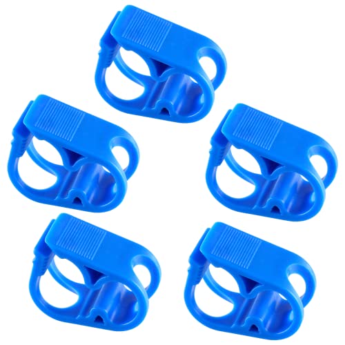 5 Pcs Plastic Tubing Clamps, 1/4" - 1/2" Tube O.D. Adjustable Tube Clamp Shut Off Hose Clamp, Laboratory Pinch Valve Flow Control Hose Clamp（Blue） - color: Blue, size: 1/4" - 1/2"