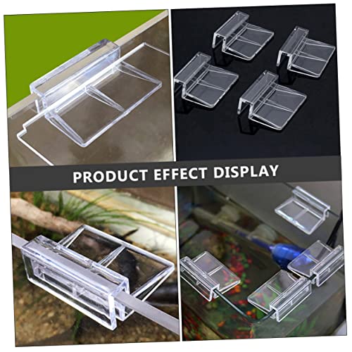TOYANDONA 10pcs Acrylic Support Bracket for Fish Tank Cover Adjustable Holder for 7-8mm Glass Practical Aquarium Rack Accessory
