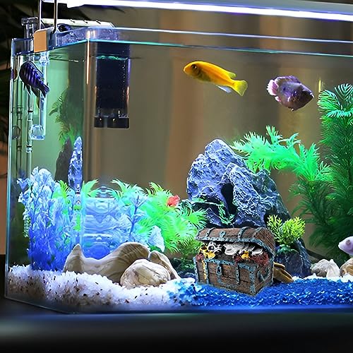 Aquarium Decorations Resin Treasure Box Ornaments Simulation Treasure Chest Aquarium Landscape Decoration for Fish Tank