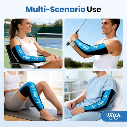 Hilph Full Arm Elbow Ice Pack Sleeve for Pitchers, Extended-Length Design - size: Large
