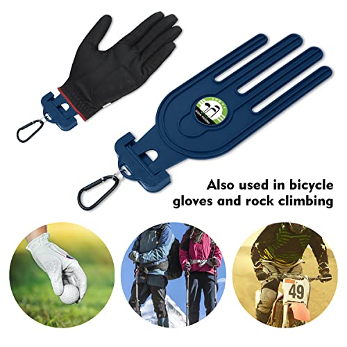 Golf Glove Holder Stretcher, 2PCS Durable Glove Support Frame Dryer Shaper Tool Accessories for Sports Gloves Maintenance, Blue