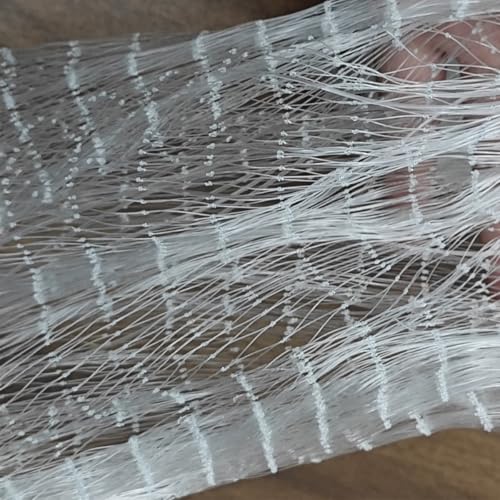 Fishing Cast Net 4ft-12ft Radius Saltwater Casting Nets for Bait Trap Fish Easy Throw Monofilament Line with Steel Chain Sinker 3/5 Inches Mesh Size