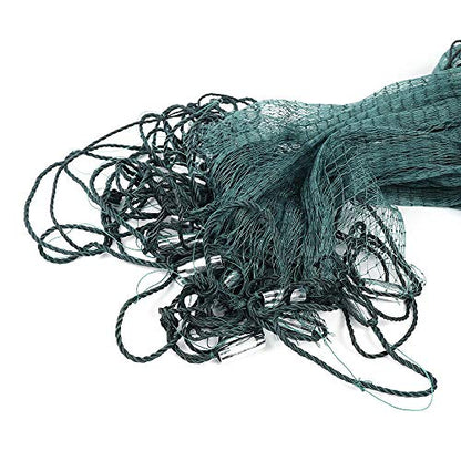 6.5 x 33 ft /10 x 65 ft Fishing Drag Net Fish Beach Polyethylene Mesh Float Bait Trap Durable with PVC Foam Float Bobbers Lead Sinkers for Ponds, Creeks, Rivers - size: 6.5x33ft