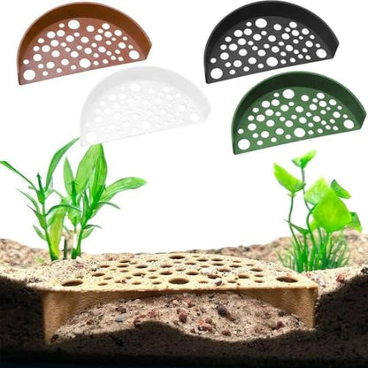 Shrimp Breeding Protector, Shrimp Breeding Cave, Aquarium Tunnel ABS Shrimp Shelter Hideout Hiding Breeder Box Accessories Decoration(White)