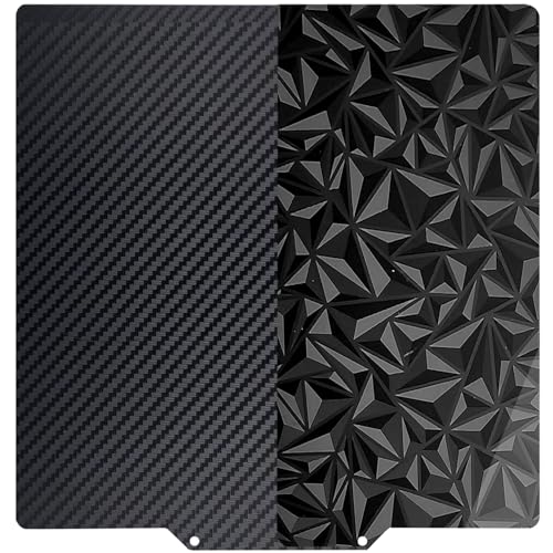 300x300mm PET PEO Build Plate for TAZ Pro/TAZ 3/TAZ 4/TAZ 5/TAZ 6/Anet A8 Plus, Double Sided Flexible Spring Steel Platform Heated Printing Bed for TAZ Pro/Anet A8 Plus Printer - size: 300x300mm, style: Black PEO+PET