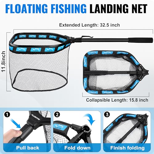 PLUSINNO Fishing Gear,Full Fishing Pole kit Include Fishing Rod and Reel Combo, Tackle Box with Fishing Lures, Fishing Accessories, Fishing Pliers,Fishing Gifts for Men with Fishing Tool Kit