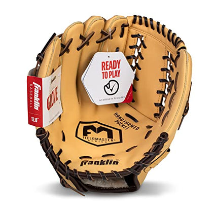 Franklin Sports Field Master Baseball Glove - color: Camel, style: 12" - Trapeze Web