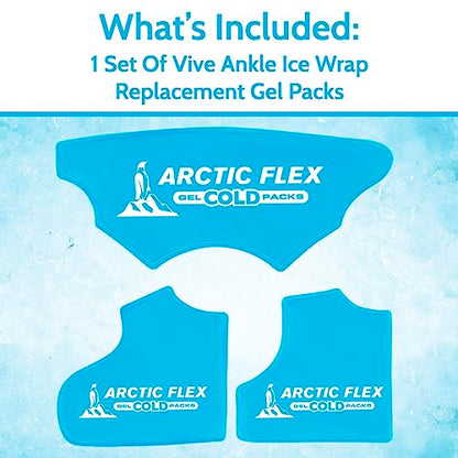 Arctic Flex Gel Replacement Packs - Ice Packs Reusable for Ankle Ice Brace - size: Ankle