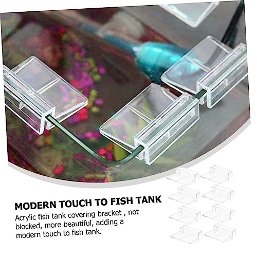 Aquarium Lid Holder Clips Fish Tank Lid Bracket for Glass Cover 10mm Rimless Tank Support