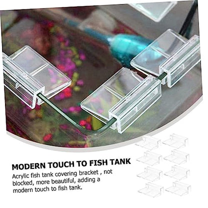 Aquarium Lid Holder Clips Fish Tank Lid Bracket for Glass Cover 10mm Rimless Tank Support