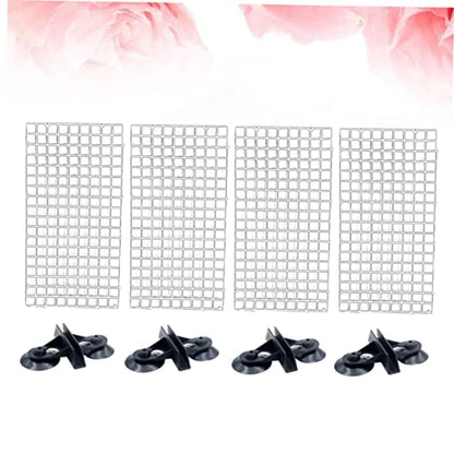 Aquarium Isolation Panel Lattice Plate Set 4pcs 30x15cm Suction Cups for Fish Tank Divider Spliced Aquarium Supplies Random Color