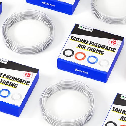 TAILONZ PNEUMATIC Clear 6mm OD 4mm ID Polyurethane PU Air Hose Pipe Tube Kit 10 Meter 32.8ft - color: Clear, size: 6mm OD/32.8ft/10m