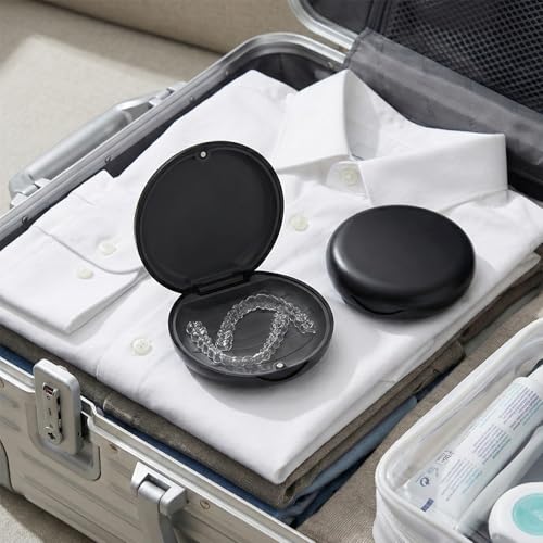 2 Pack Retainer Case, Slim Aligner Case for Invisalign with Tool Kit - color: 2 Pack - Space Black