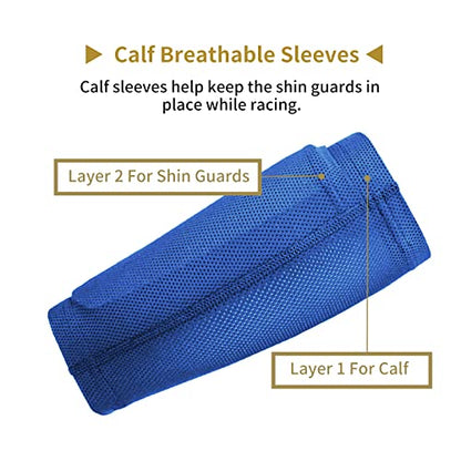 AIMISICAR Kids Youth Soccer Shin Guards for 3-15 Years Old, Boys & Girls - color: Blue, size: M ( 3'10" - 4'4" Tall )
