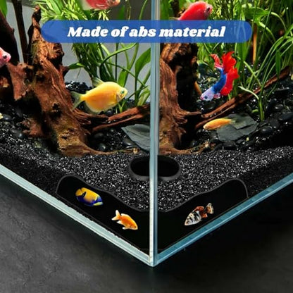 Aquarium Underground Corner Cave Natural Curve, Viewing Fish & Shrimp Tunnel Hideaway Corner, Under Gravel Viewing Tunnel Fish Cave Tank Decoration for Aquarium Tanks Shelter