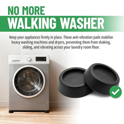 Evelots Anti Vibration Pads for Washing Machine - 8 Pack - Washer Dryer Pedestal Pads - Noise Dampening Support - Floor Protection - Stabilize Washer and Dryer