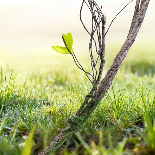 3Pcs 35in Artificial Tree Branches, Realistic Wall Hanging Bendable Tree Vines Twigs Fake Plants Tree Trunk Garland with Leaves Moss for Outdoor Garden Wedding Home Wall Porch Mantel Decoration