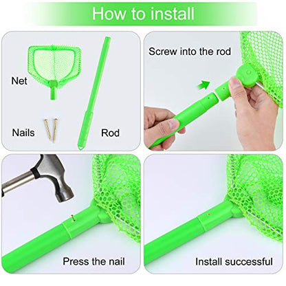 Coopay 4/8 Pieces Butterflies Fishing Net Catching Bug Floating Bait Beach Nets for Outdoor Playing